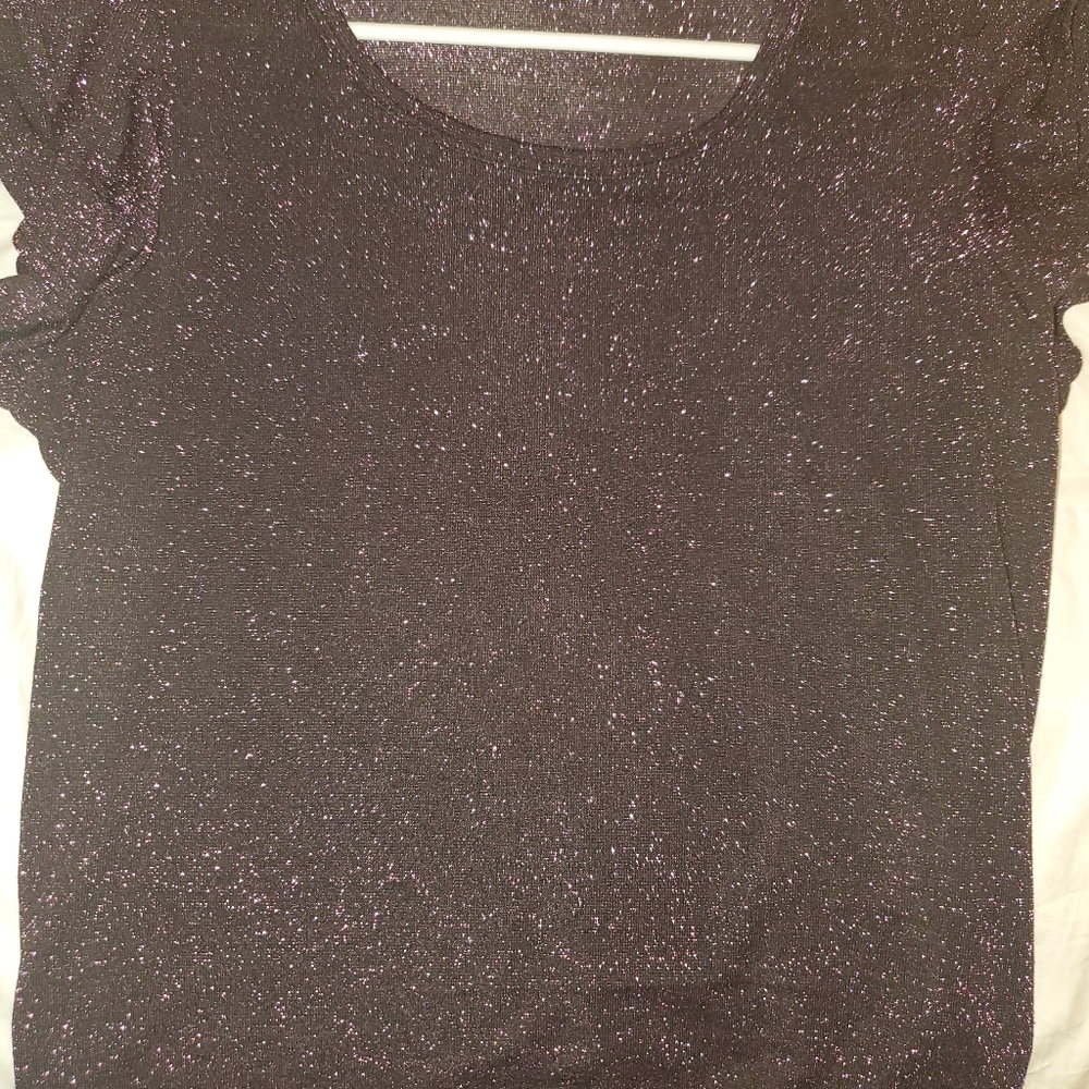 Sparkle purple and black top
